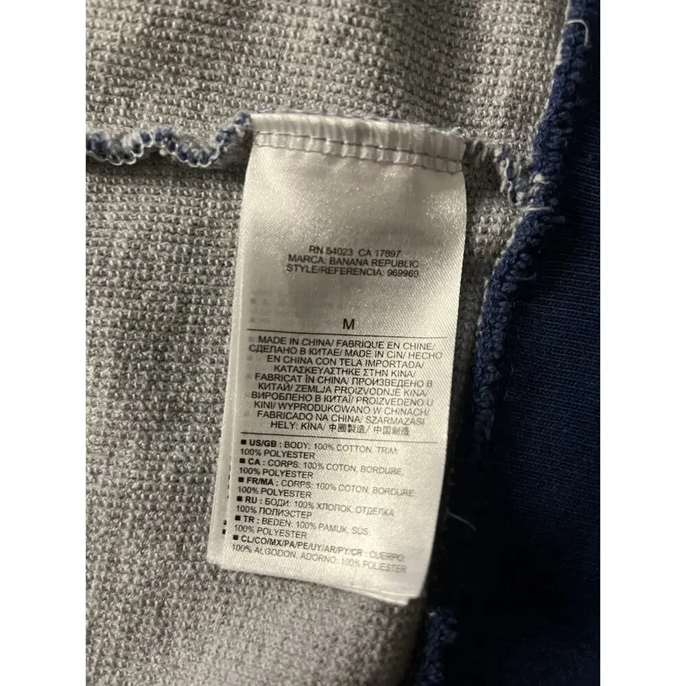 Banana Republic Blue Full Zip Track Jacket Men’s Medium